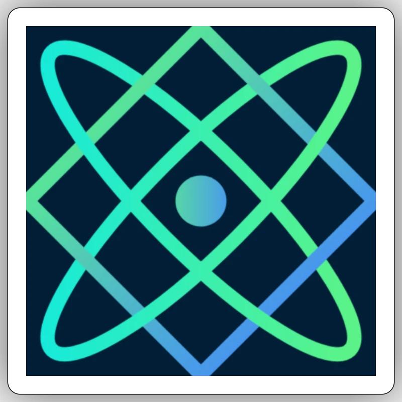 GREEN FLASH ACTIVE ATOM Sticker Größe S (10 x 10 cm)