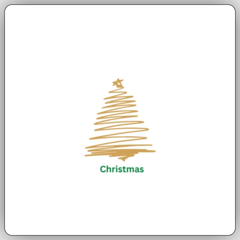 Christmas - Sticker Größe S (10 x 10 cm) - Mattweiß
