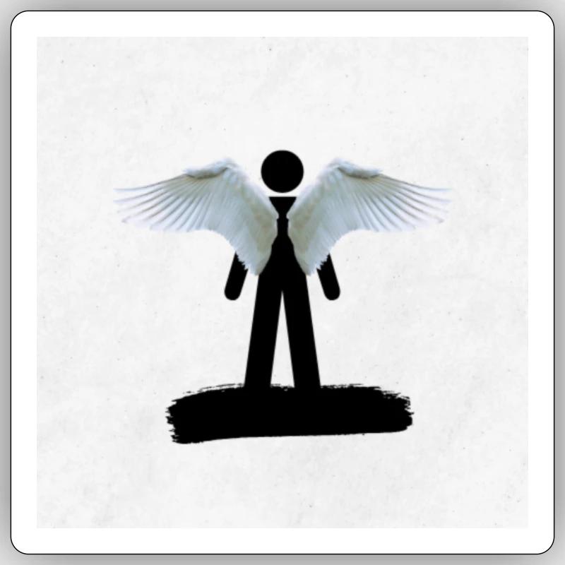 Simple Angle - Sticker Größe S (10 x 10 cm) - Mattweiß