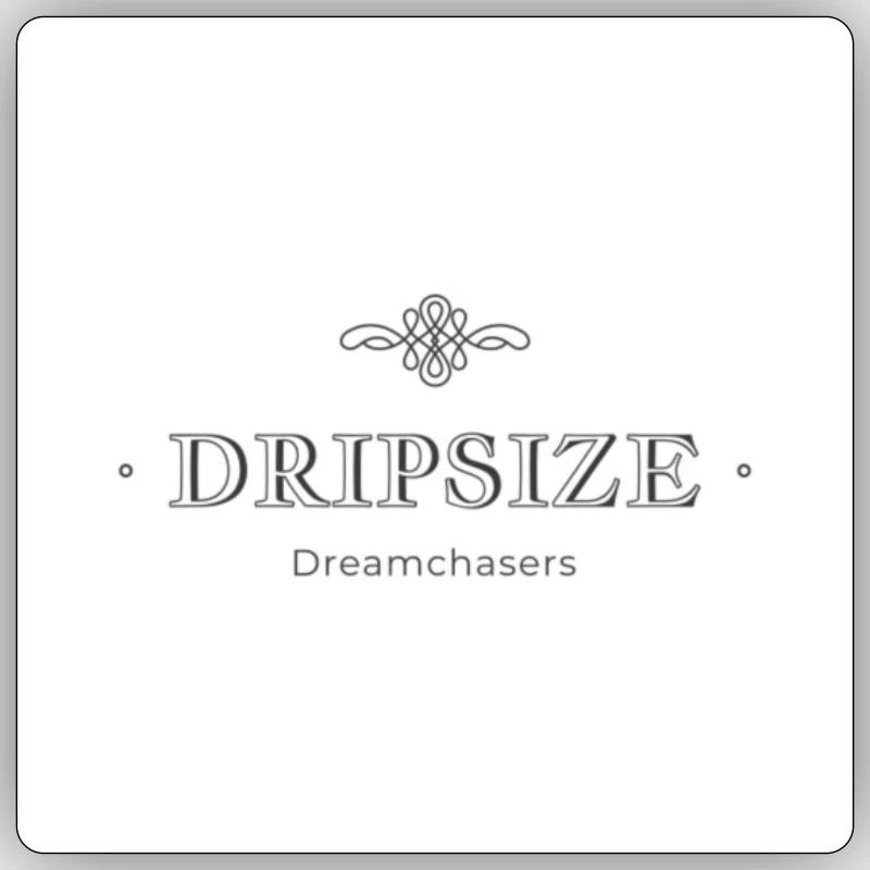 dripsize logo - Sticker Größe S (10 x 10 cm) - Mattweiß
