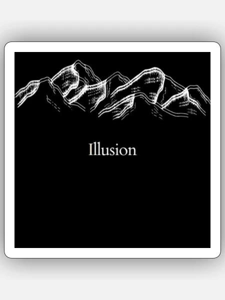 Illusion - Sticker Größe S (10 x 10 cm) - Mattweiß