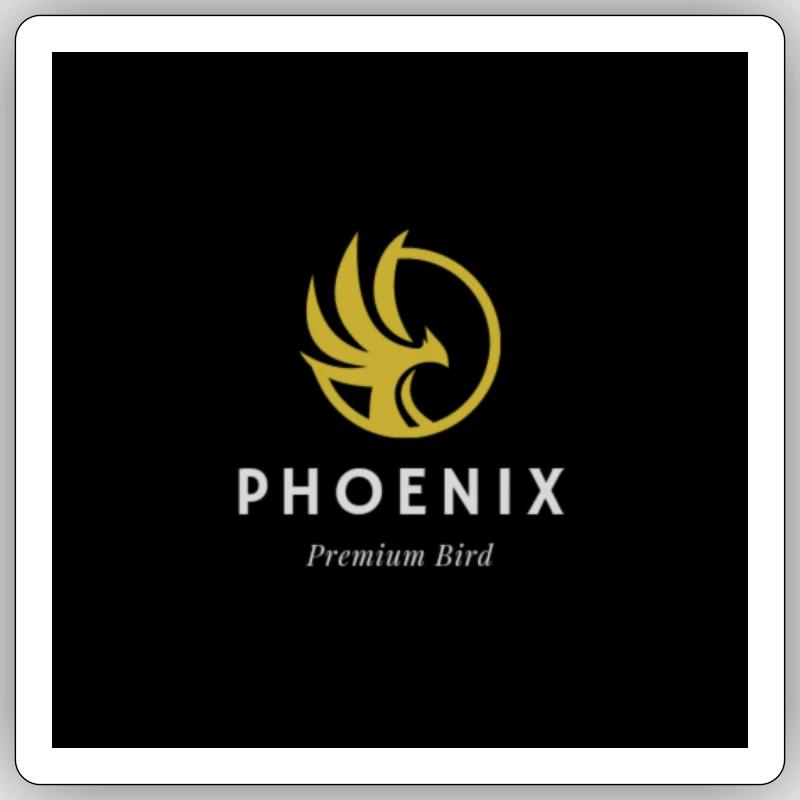 PHOENIX Premium Bird - Sticker Größe S (10 x 10 cm) - Mattweiß
