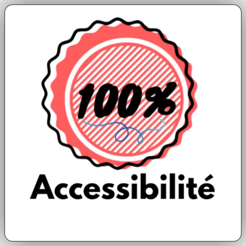 Accessibilité Sticker taille S (10 x 10 cm)