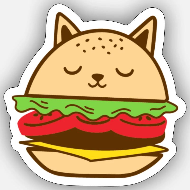 CAT BURGER - NOVA Sticker Größe S (10 x 10 cm)