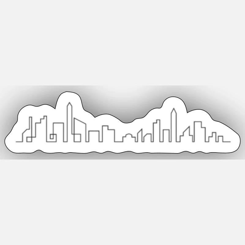 Skyline - Sticker size S (10 x 10 cm) - white matte