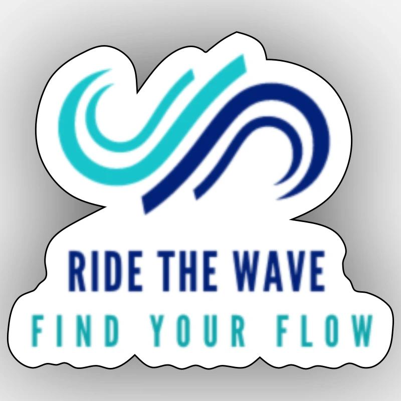 Ride the wave - Sticker size S (10 x 10 cm) - white matte