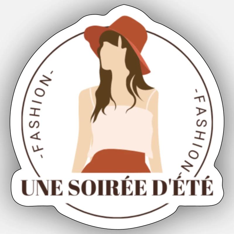 UNE SOIREE D'ETE - Sticker size S (10 x 10 cm) - white matte