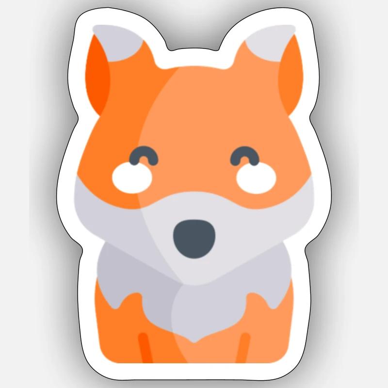 Fox - Sticker size S (10 x 10 cm) - white matte