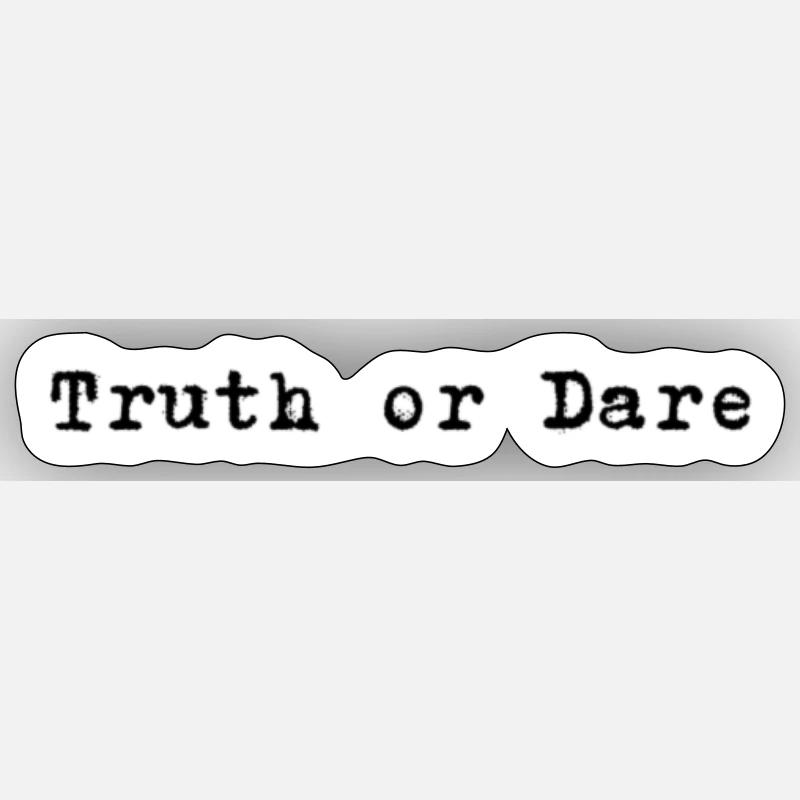 Vérité ou audace - Sticker taille S (10 x 10 cm) - blanc mat