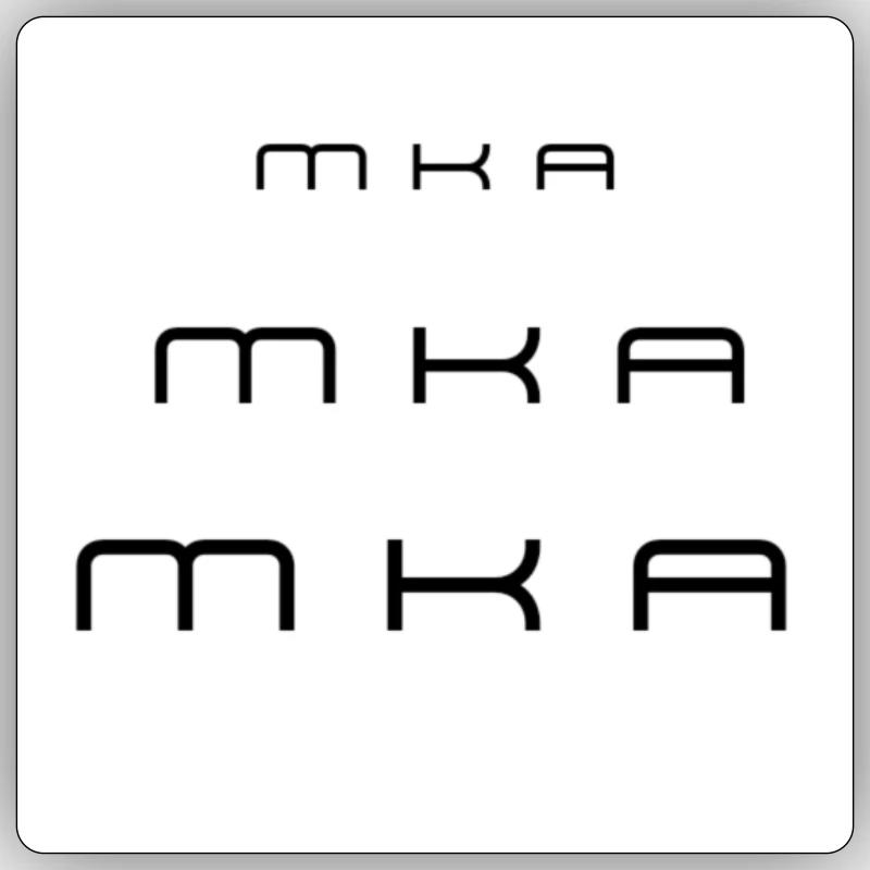 MKA Triple - Sticker taille S (10 x 10 cm) - blanc mat