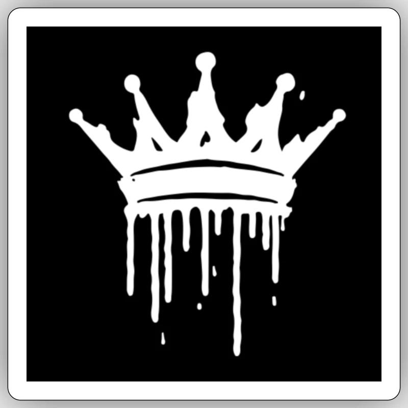 Crowned - Sticker size S (10 x 10 cm) - white matte