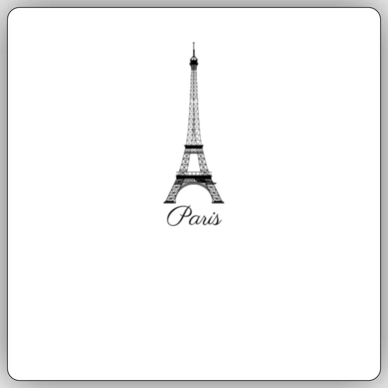 Paris - Sticker taille S (10 x 10 cm) - blanc mat