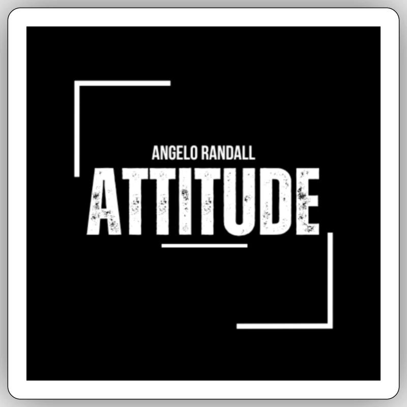 angelo randall - Sticker taille S (10 x 10 cm) - blanc mat