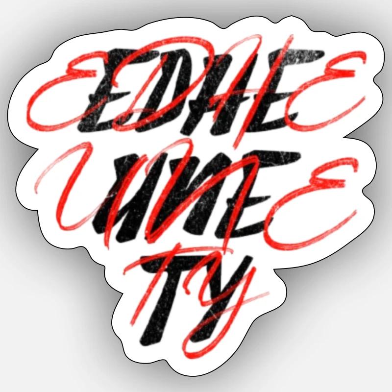 EDHE UNE TY - Sticker taille S (10 x 10 cm) - blanc mat