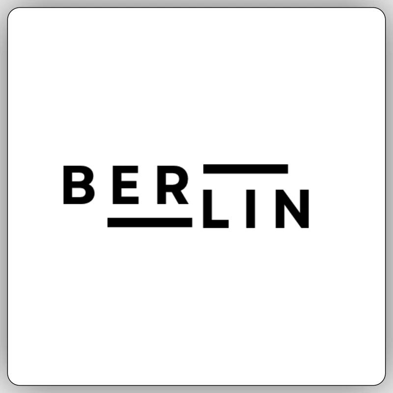 "Berlin" simple - Sticker size S (10 x 10 cm) - white matte