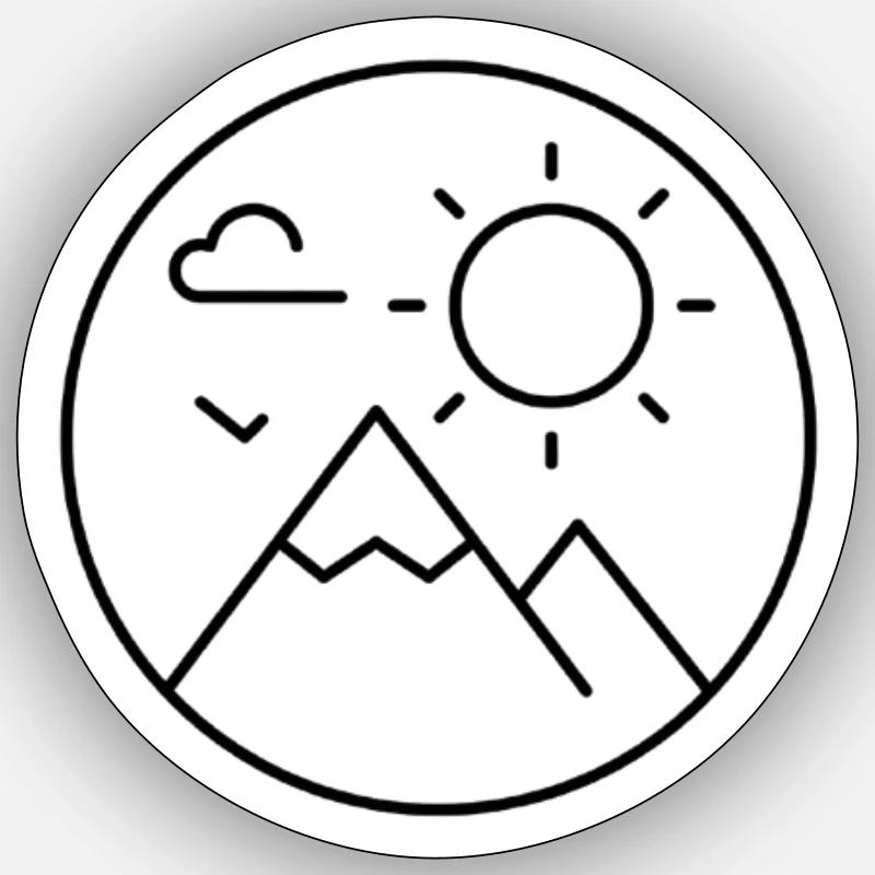 Natur Logo - Sticker Größe S (10 x 10 cm) - Mattweiß