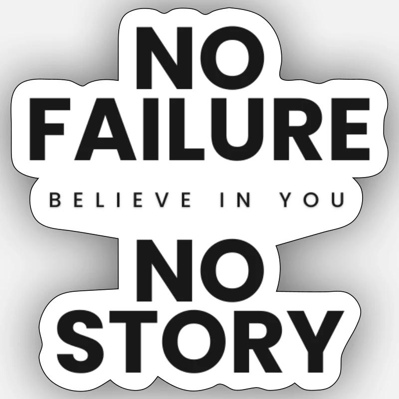 FailToWin - Sticker size S (10 x 10 cm) - white matte