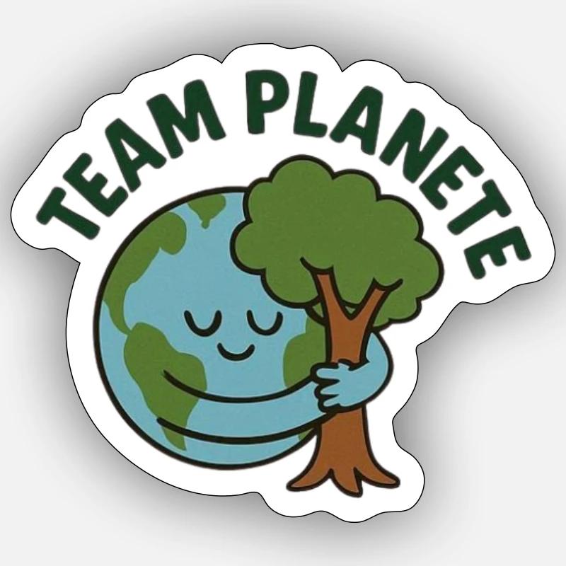 Earth Hug Tree - Sticker size S (10 x 10 cm) - white matte