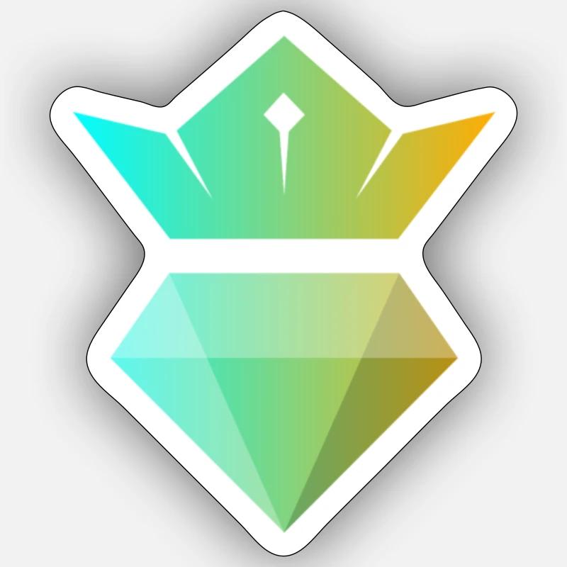 Gradient crown over diamond Sticker size S (10 x 10 cm)