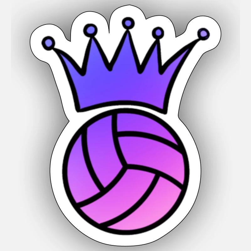 Rainbow Volleyking - Sticker size S (10 x 10 cm) - white matte