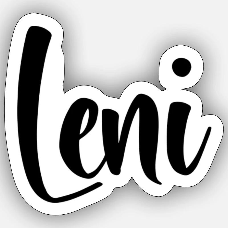 Imię i nazwisko - Leni Naklejka rozmiar S (10 x 10 cm)