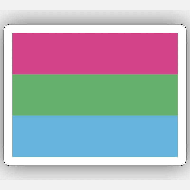 Polysexual Pride Flag Sticker size S (10 x 10 cm)