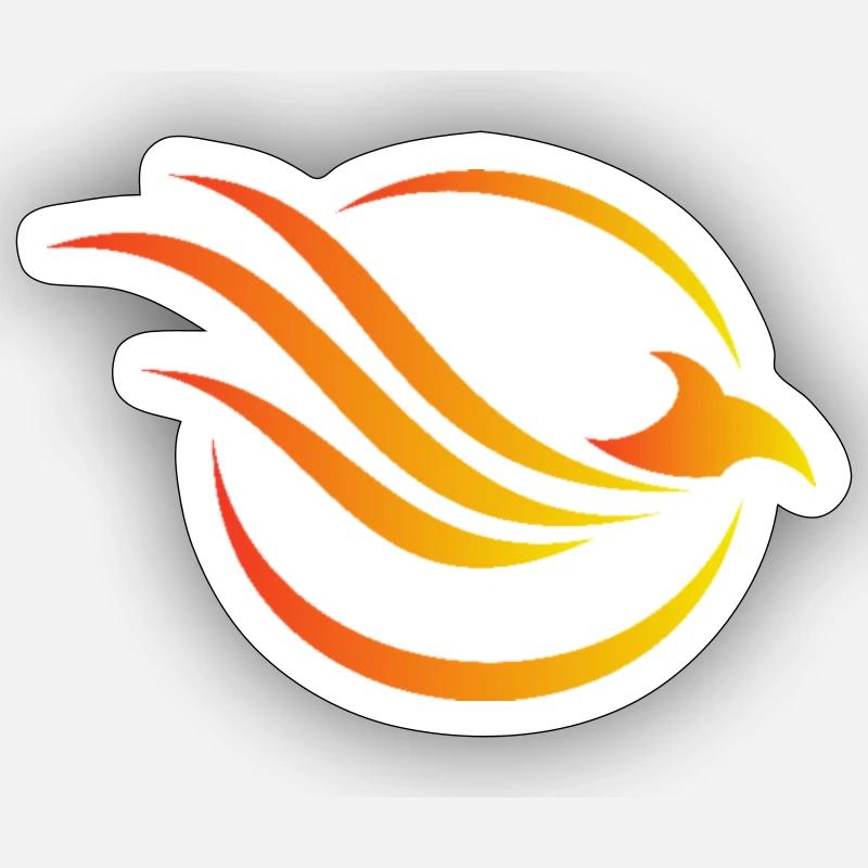 Team Phoenix - Sticker taille S (10 x 10 cm) - blanc mat