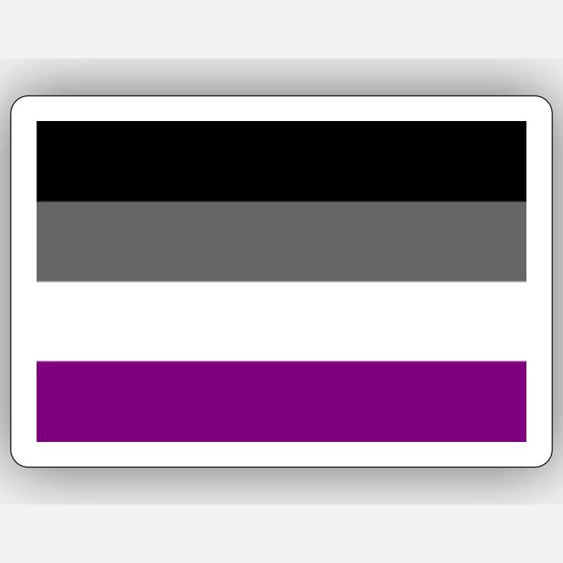 Asexual Pride Flag Sticker size S (10 x 10 cm)