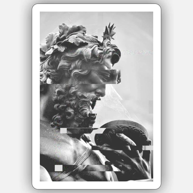 Zeus - Sticker taille S (10 x 10 cm) - blanc mat