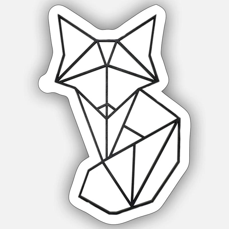 Fuchs Polygon Sticker Größe S (10 x 10 cm)