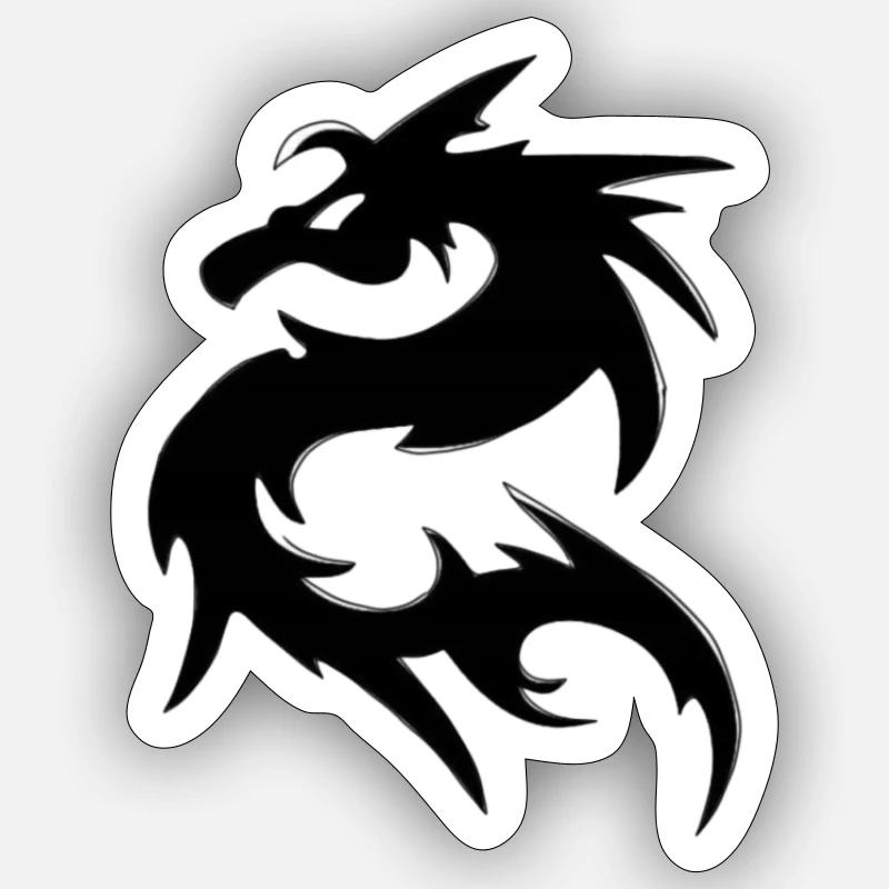 Dragon - Sticker size S (10 x 10 cm) - white matte