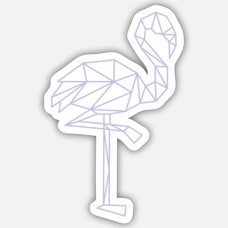 flamingo - Sticker Größe S (10 x 10 cm) - Mattweiß