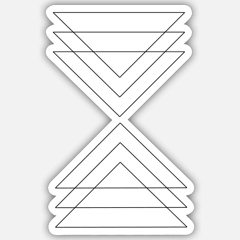 triangle - Sticker size S (10 x 10 cm) - white matte