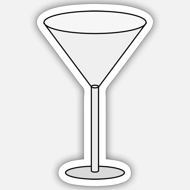 bicchiere da cocktail Sticker formato S (10 x 10 cm)