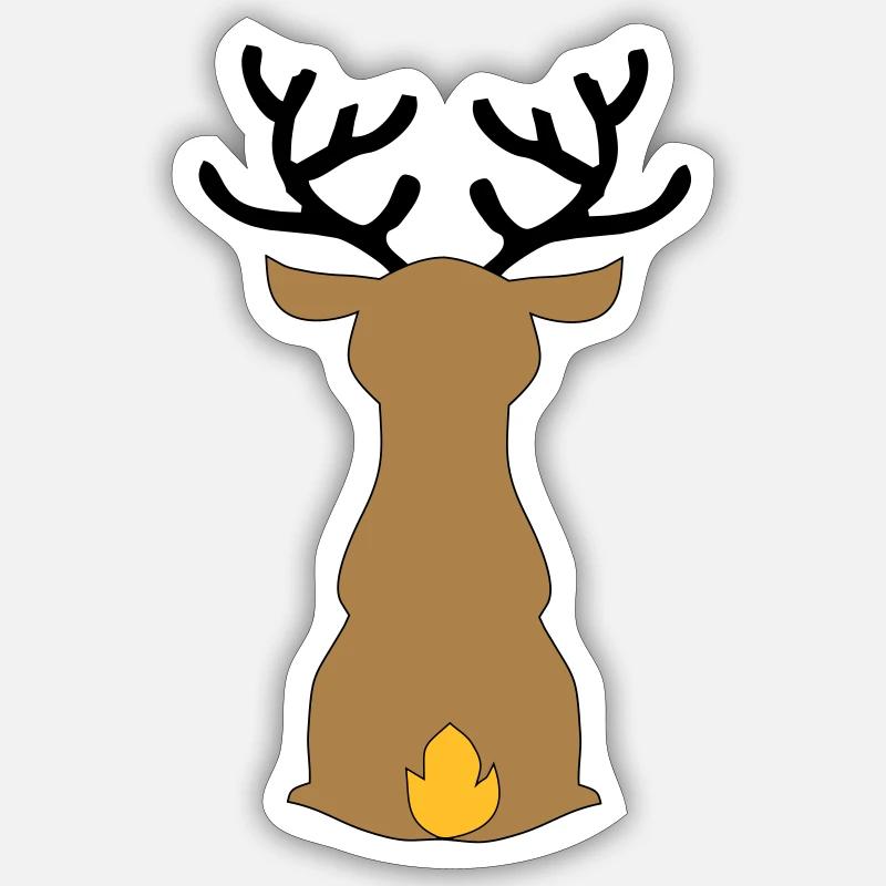 Noël - Sticker taille S (10 x 10 cm) - blanc mat