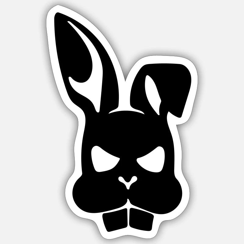 Bad Lapin Sticker taille S (10 x 10 cm)