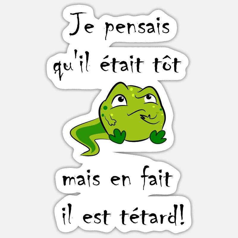tadpole - Sticker size S (10 x 10 cm) - white matte
