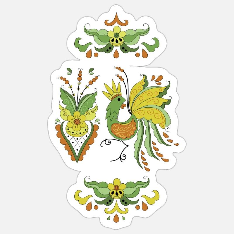 Allmoge Rooster - Eivor - Sticker size S (10 x 10 cm) - white matte