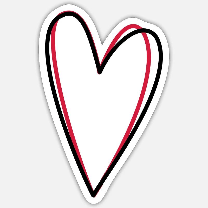 Herz Liebe Freundschaft Symbol Geschenkidee Sticker Größe S (10 x 10 cm)
