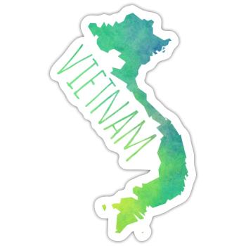 Vietnam - Sticker Größe S (10 x 10 cm) - Mattweiß - Vorne