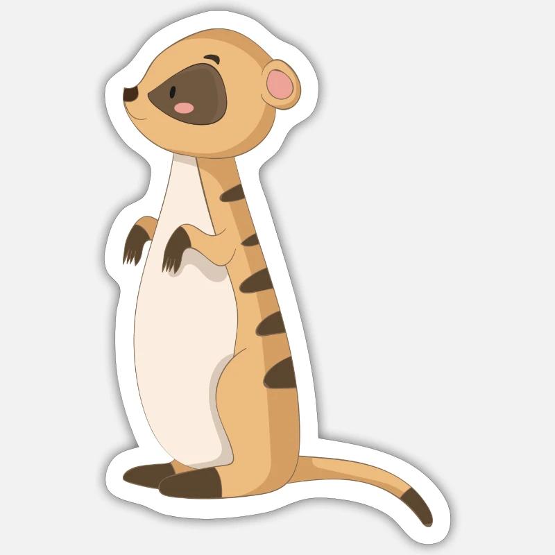 Manguste Erdmännchen Sticker Größe S (10 x 10 cm)