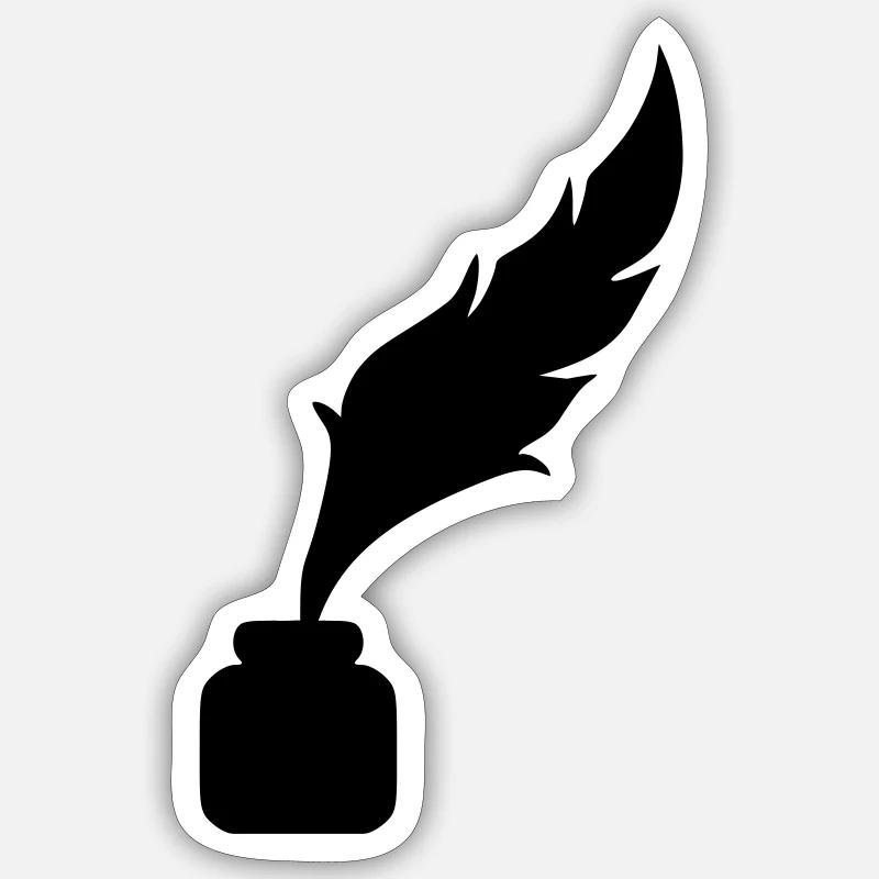 Feather ink Sticker size S (10 x 10 cm)