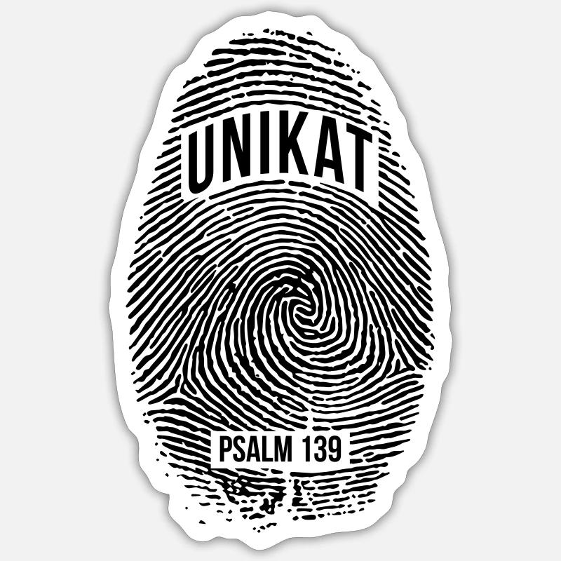 unique - Sticker size S (10 x 10 cm) - white matte