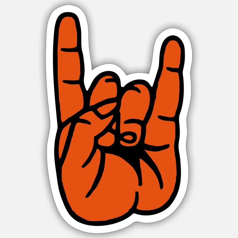 Devil Rock Hand Sticker Größe S (10 x 10 cm)