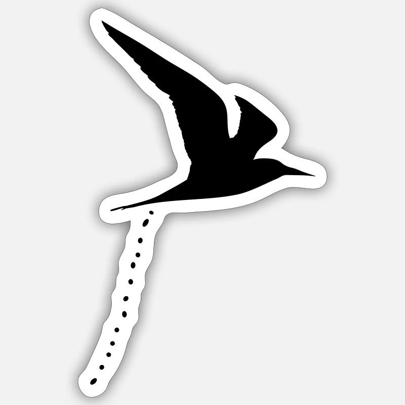 Kackvogel kackender vogel scheißender scheiße 1c Sticker Größe S (10 x 10 cm)