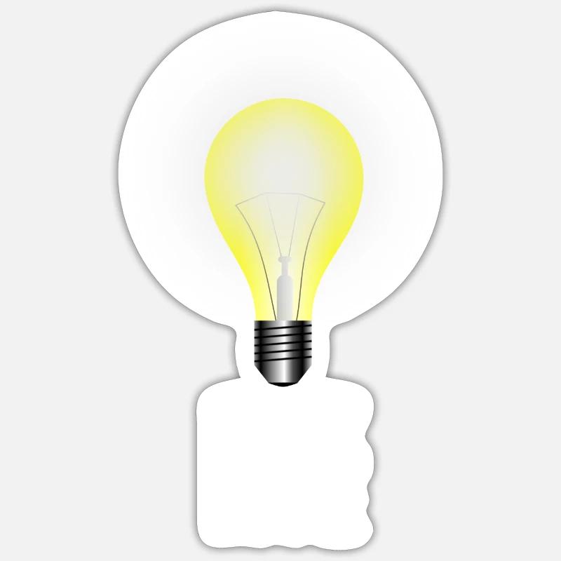 Flash bulb - Sticker size S (10 x 10 cm) - white matte