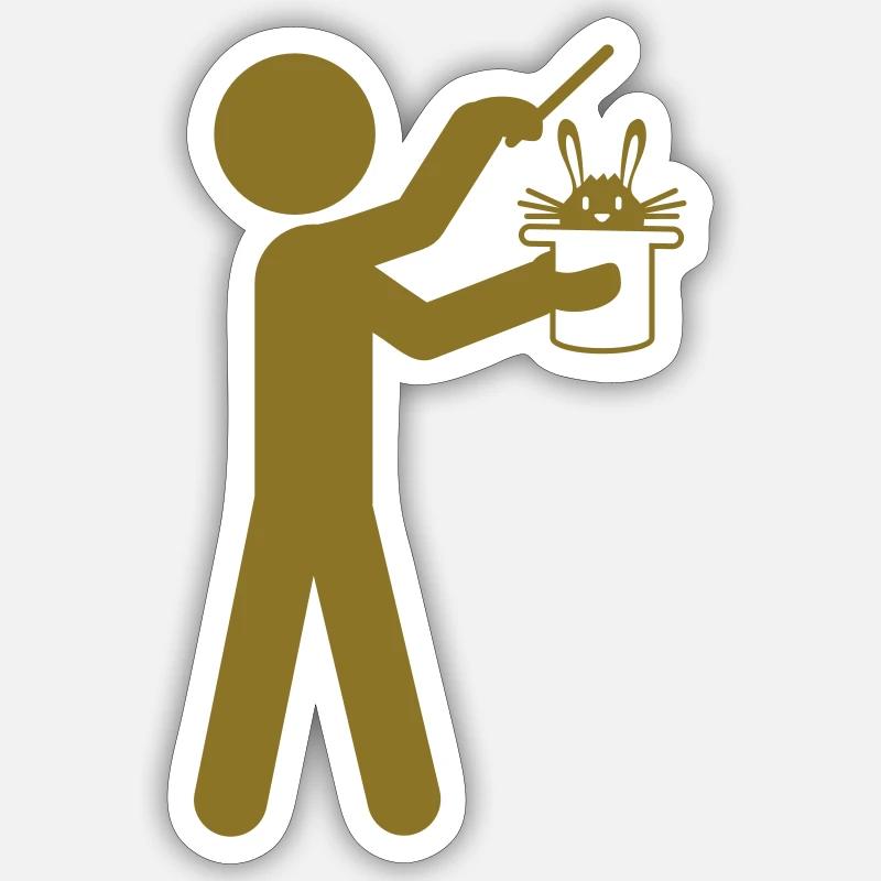 Magic - Sticker size S (10 x 10 cm) - white matte