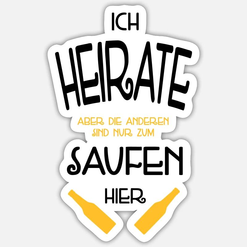Junggesellen Abschied Sticker Größe S (10 x 10 cm)
