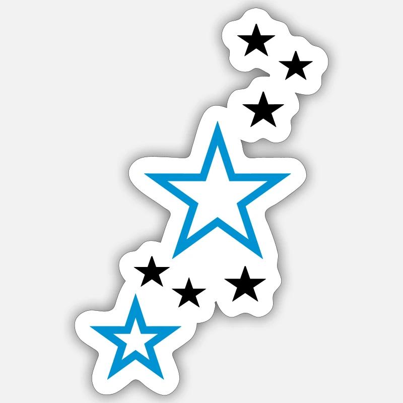 Stars - Sticker size S (10 x 10 cm) - white matte