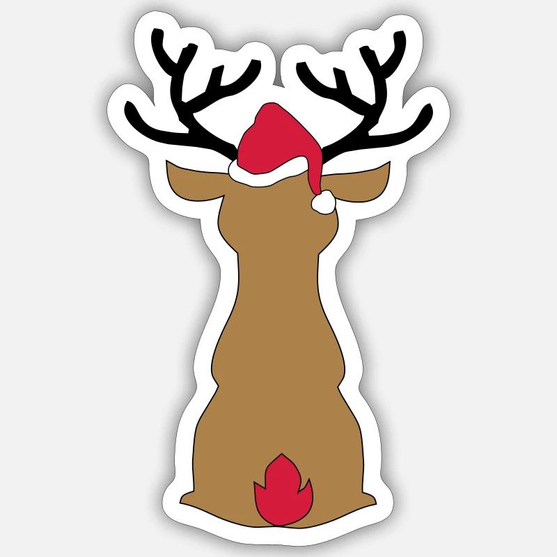 Jour de Noël - Sticker taille S (10 x 10 cm) - blanc mat